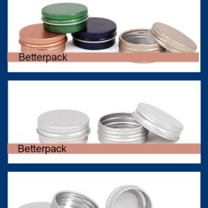 15ml Silver Small Aluminum Box Flat Bottom Threaded Aluminum Box Sample DIY Purple Herb Cream Aluminum Box Powder Cream Packaging Box