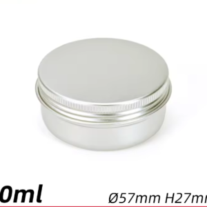 50ml Better White Aluminium Jar Silver Round Tin Can Metal Jars for Solid Perfume Balm Container