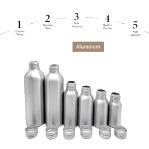 Aluminum Bottle with Screw Lid 10ml 20ml 50ml 100ml 200ml 500ml 750 ml 1000ml Aluminum Bottle Custom Aluminum Hair Spray Bottle