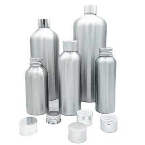 Food Grade Wholesale Metal Aluminum Cans Bottles 250ml 750ml 1 Liter Oil Aluminum Bottle With Screw Aluminium Lid