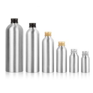 High Quality 50ml 100ml 200ml 250ml 500ml 1000ml Matte Anti-theft Screw Cover Aluminum Bottles for Essential Oils