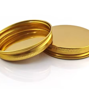 Wholesale Silver 68mm 70mm Bottle Cap Black Aluminum Screw Lid Metallic Screw Cap for Glass Packaging